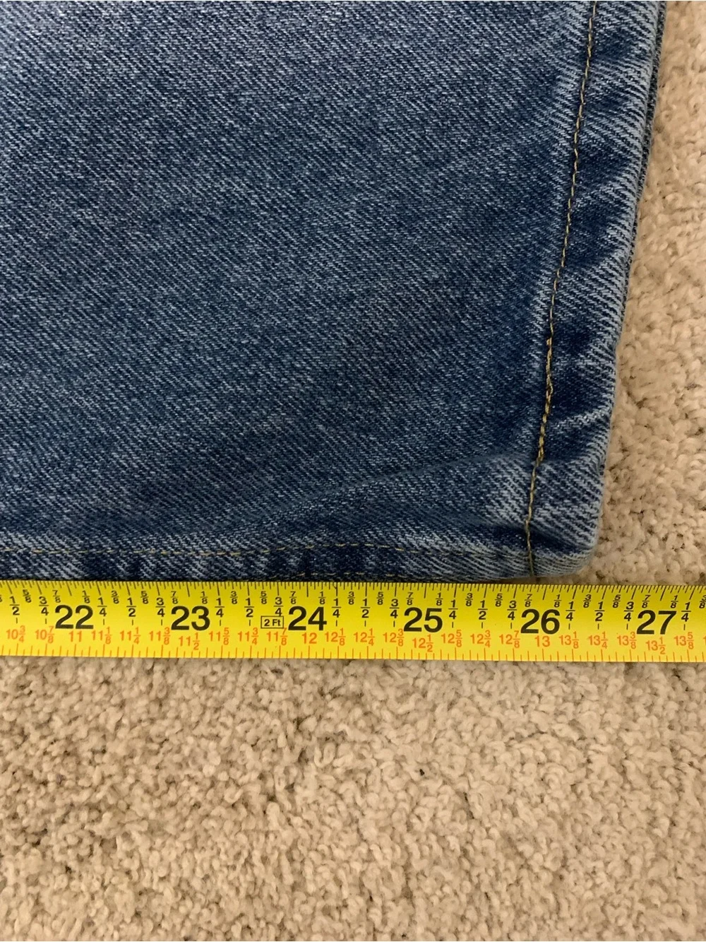 Wrangler Authentic Men's 40x28 Regular Fit Blue Denim Jeans